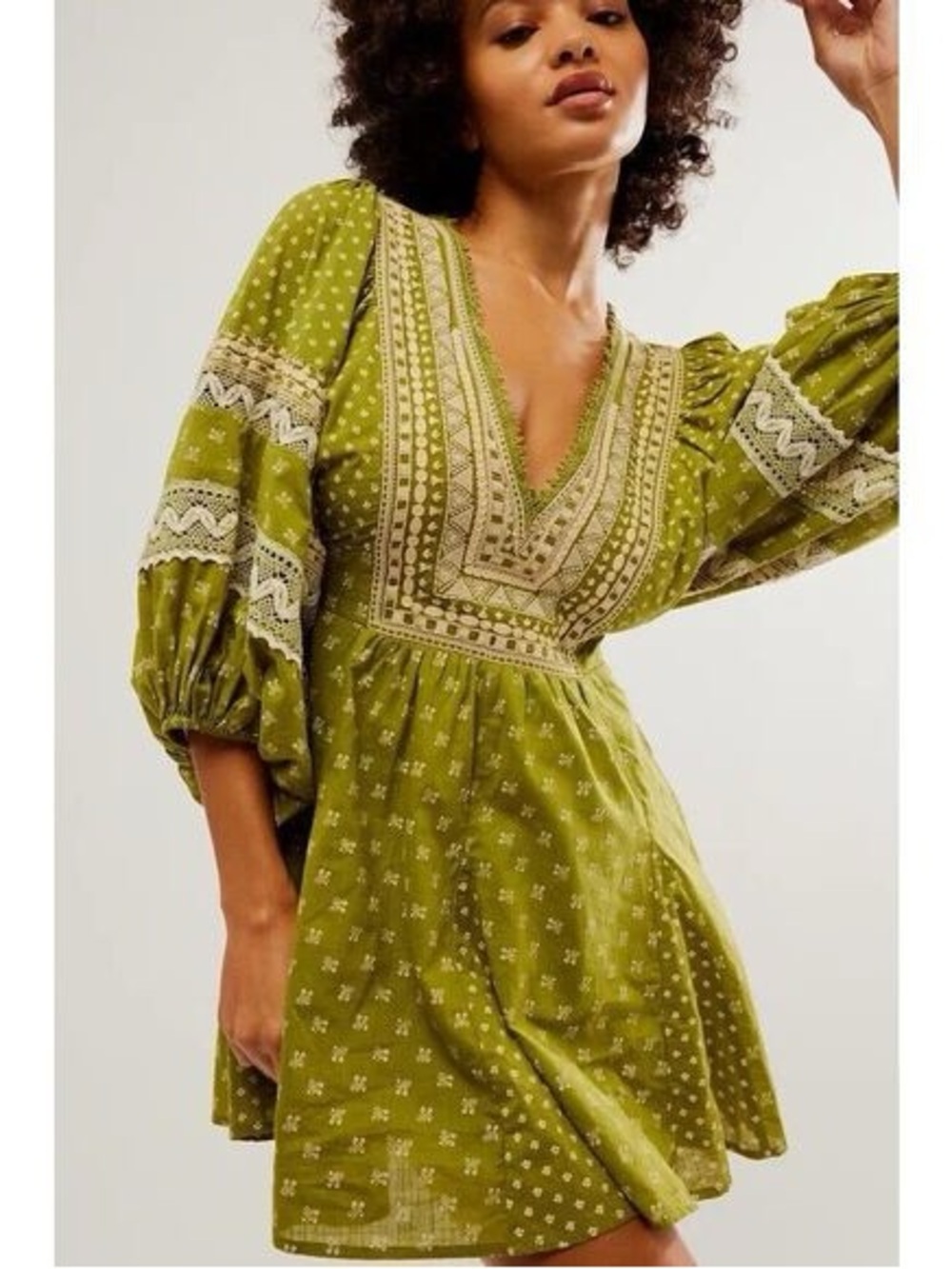 Free people | Sweet southwest mini dress | green
